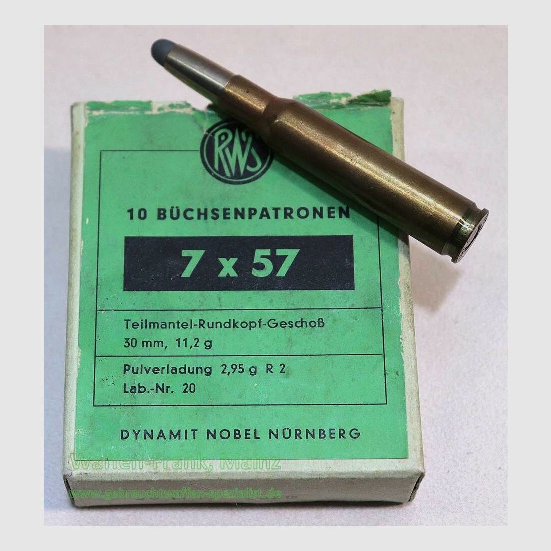 RWS (WZd.Fa.Rottweil) rifle cartridges 7x57