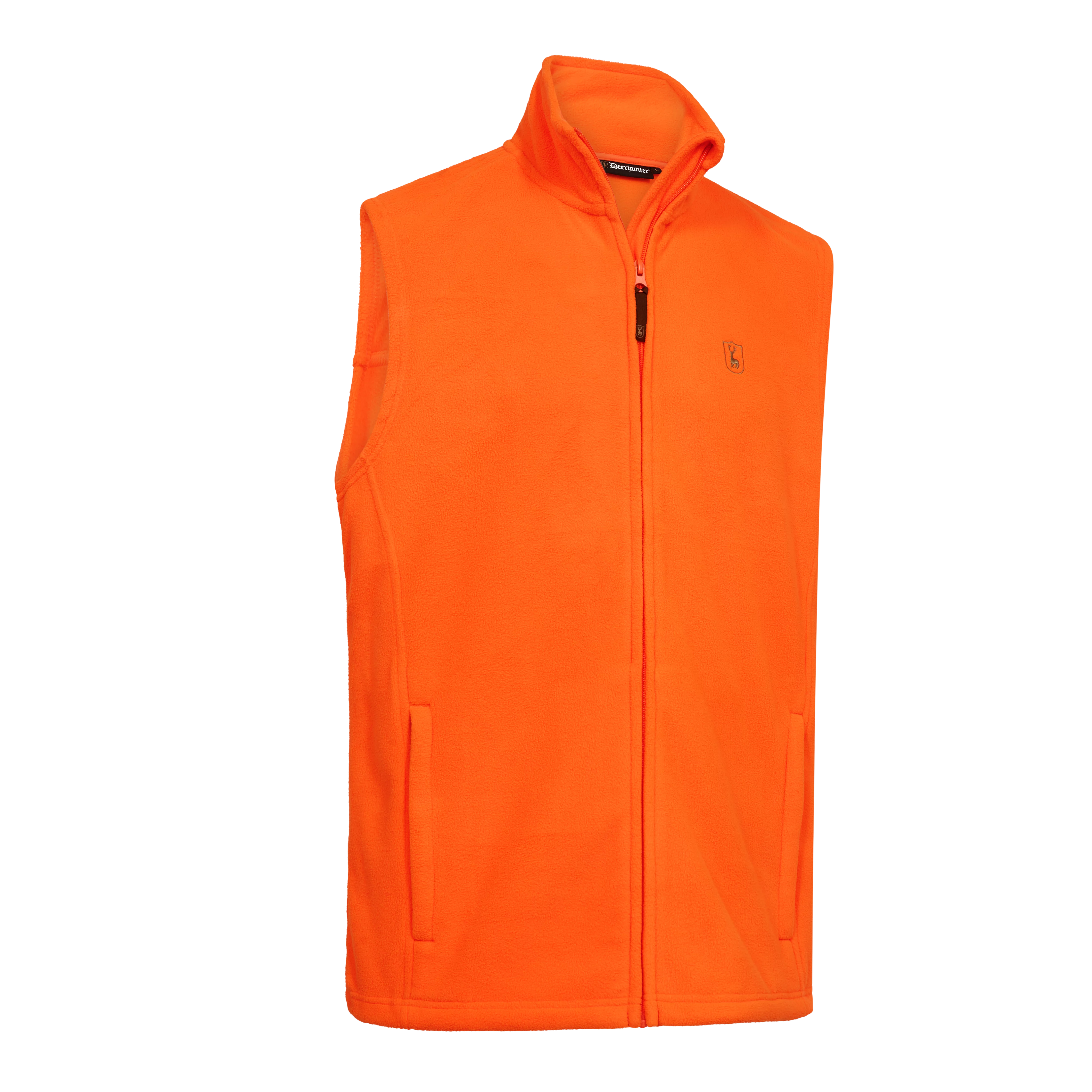 Gilet in pile Atlas - arancione alta visibilità, immagine 1 di 2
