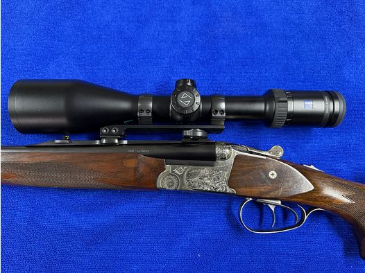 Merkel double rifle drilling DR 961L with ZEISS Victory HT 3-12x56 scope