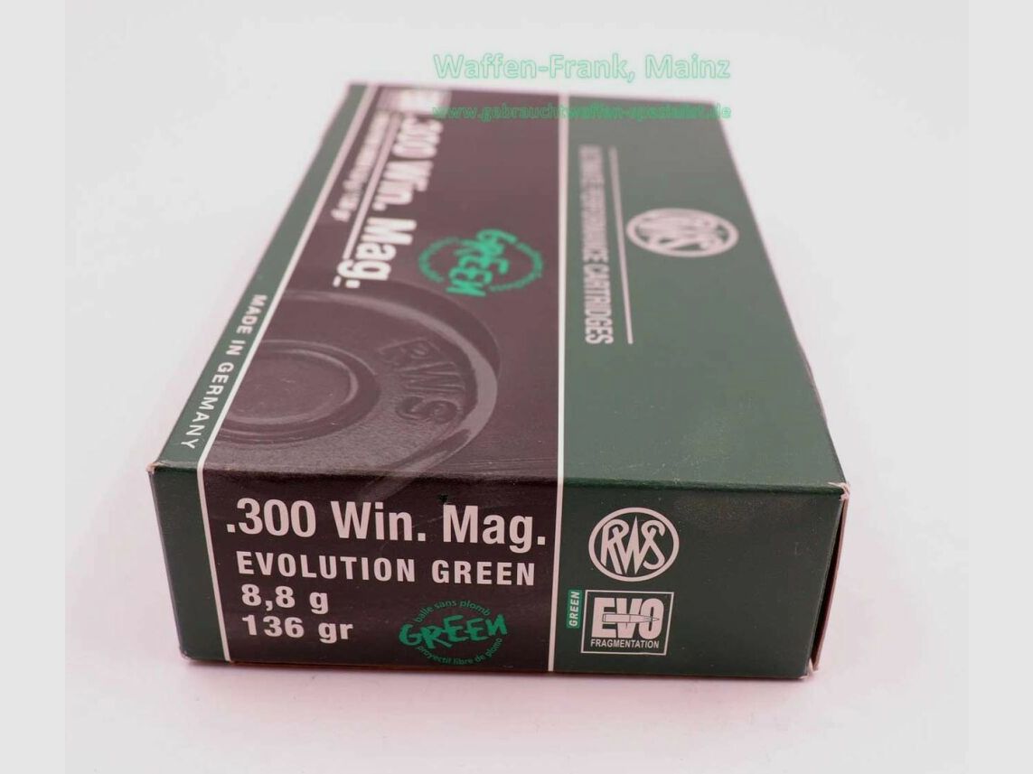 RWS (WZd.Fa.Rottweil) Büchsenpatronen .300WinMag Evo Green