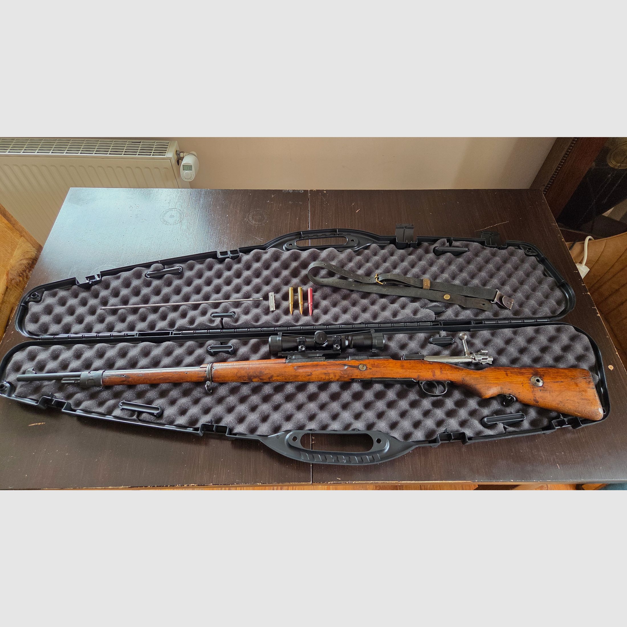 Mauser G98*Kal. 8x57 IS*Telescopisch vizier*Totale lengte 1250 mm*Loop 740 mm