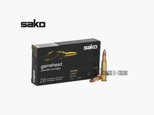 20 Munitions SAKO Gamehead 222 Rem 50 Gr
