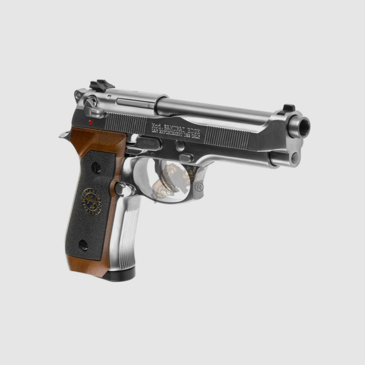 M92 Mod. Samurai Edge GBB CO2 Zilver Volledig Metaal (Zilver/Hout) Airsoft -F-