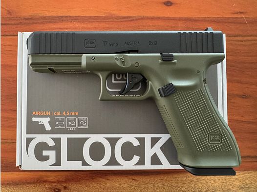 Glock 17 Gen5 Battlefield Green pistola de CO2 calibre 4,5 mm BB de acero Blowback