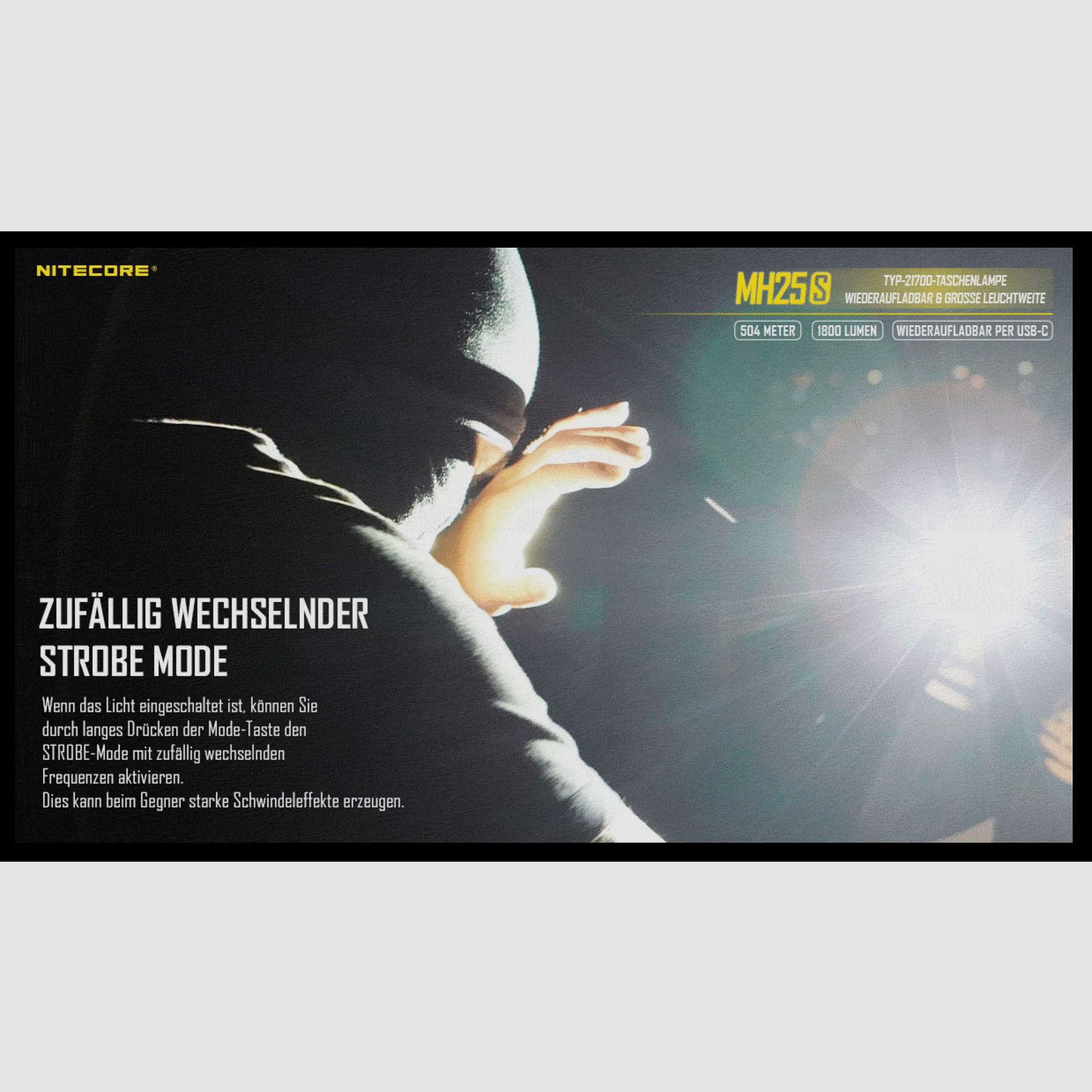 Nitecore MH25S LED Taschenlampe 1800 Lumen