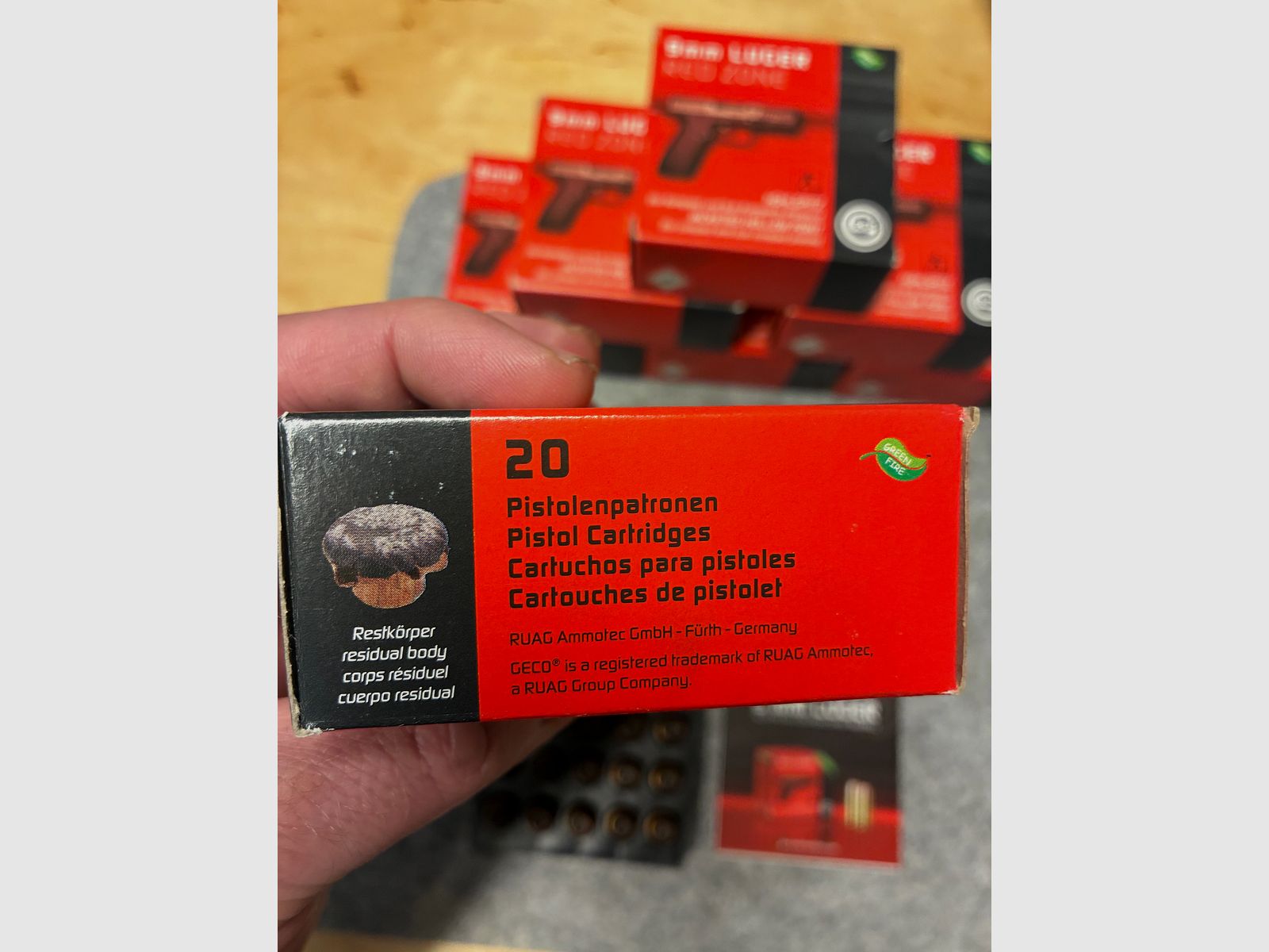 Geco 9mm Luger Red Zone 8,0 g Holhlspitz 124 gr jackated hollow point Fangschuss 124