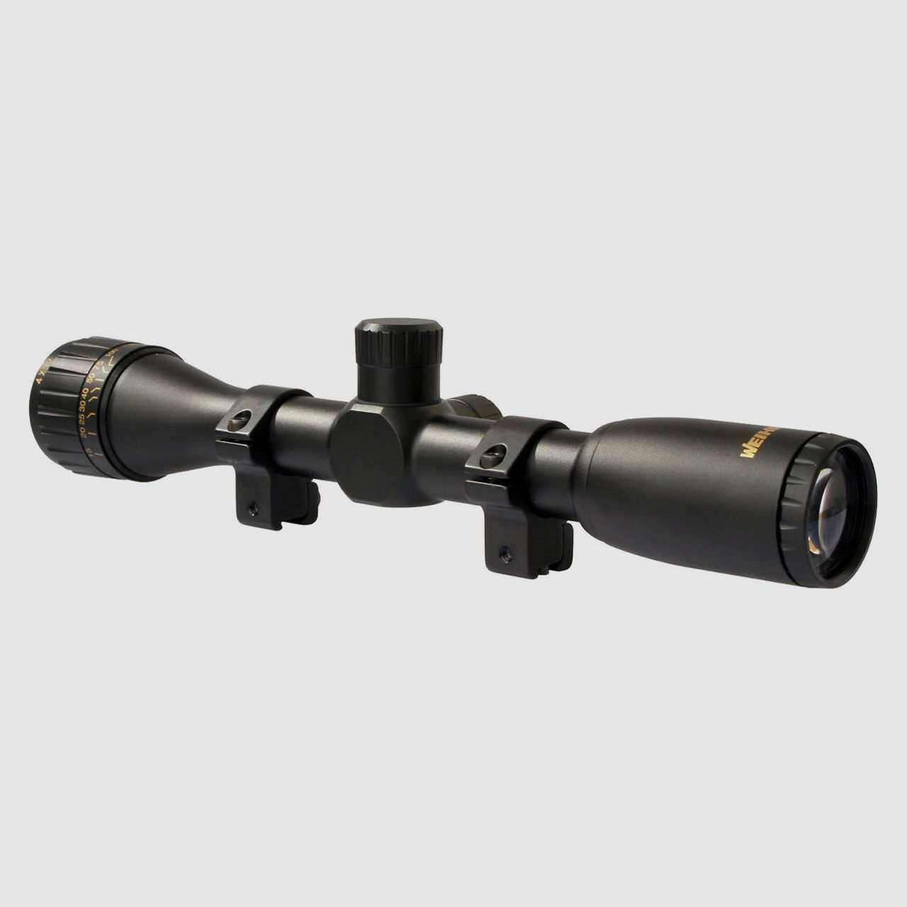 Zielfernrohr Weihrauch 4x32-P mit Parallaxenverstellung Absehen 30-30 inklusive Ringmontagen fĂĽr 11 mm Prismenschiene