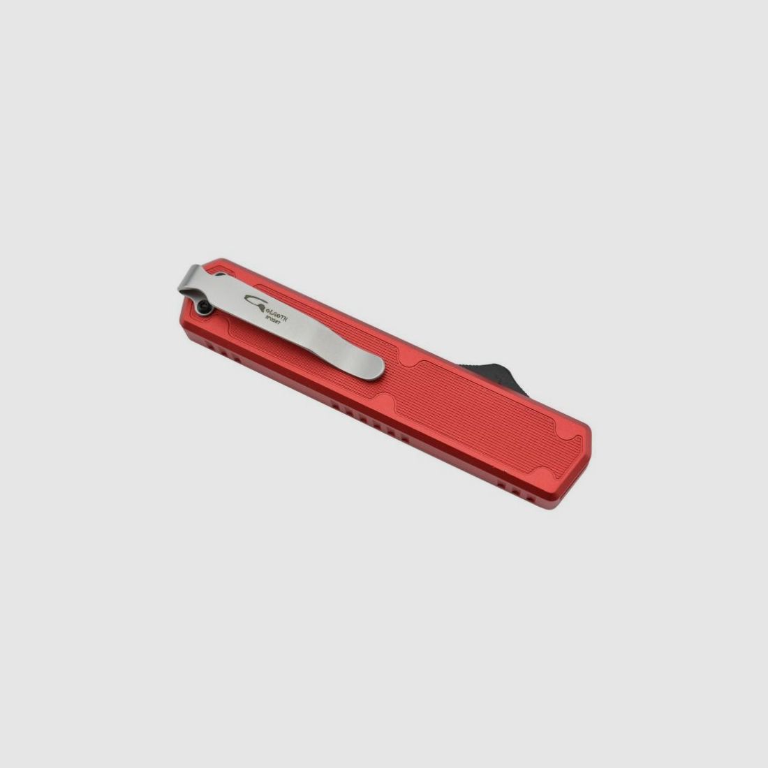 Golgoth G11BS3 rotes Automatikmesser OTF D2 Dolchklinge mit einseitiger Wellenschliff, Bild 7 von 10
