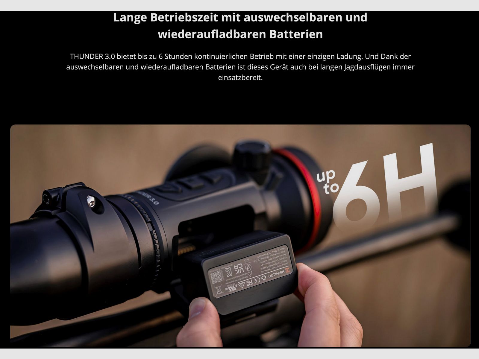 Hikmicro 50-2-128 Clip-On Thunder TQ35C 3.0 Wärmebildvorsatzgerät 640 x 512 12µm < 15 mK