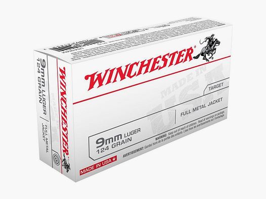 Balles 9 mm Luger 124 Gr USA Fmj X50