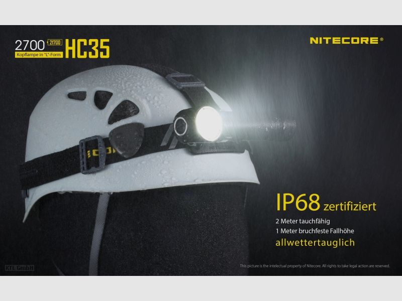 Nitecore HC35 Stirnlampe inklusive NL2140HP