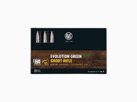 RWS .30-06 Sprgf. EVO Evolution Green Short Rifle 9,0g 139gr SRF loodvrij