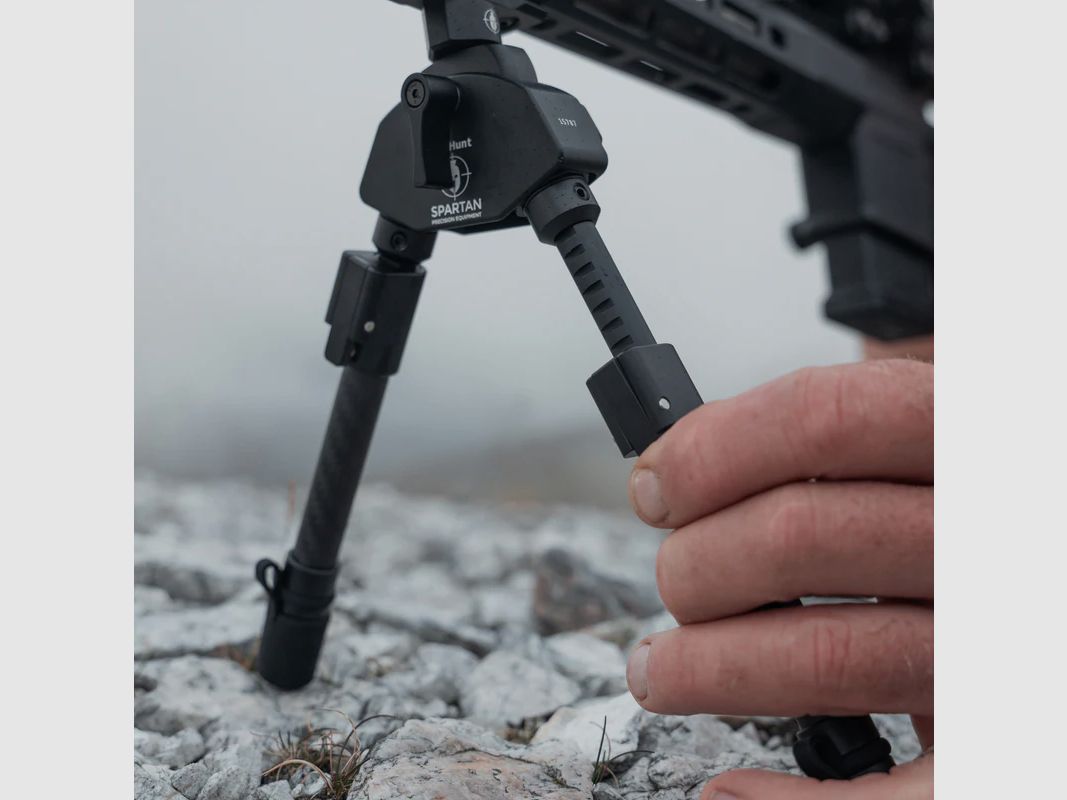 Spartan Precision Equipment Javelin Pro Hunt Tac Long Bipod® Bipied en carbone avec MagnaSwitch™ - sans adaptateur