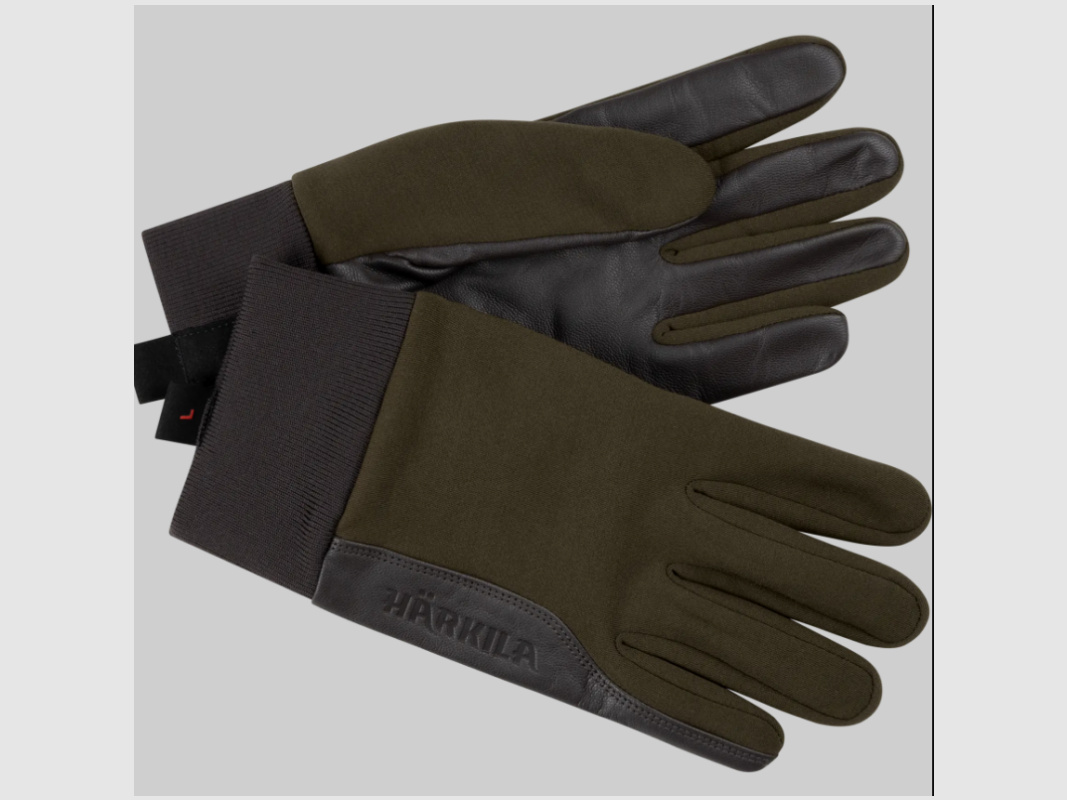 Härkila Herren Schießhandschuhe Driven Hunt Willow green/Shadow brown
