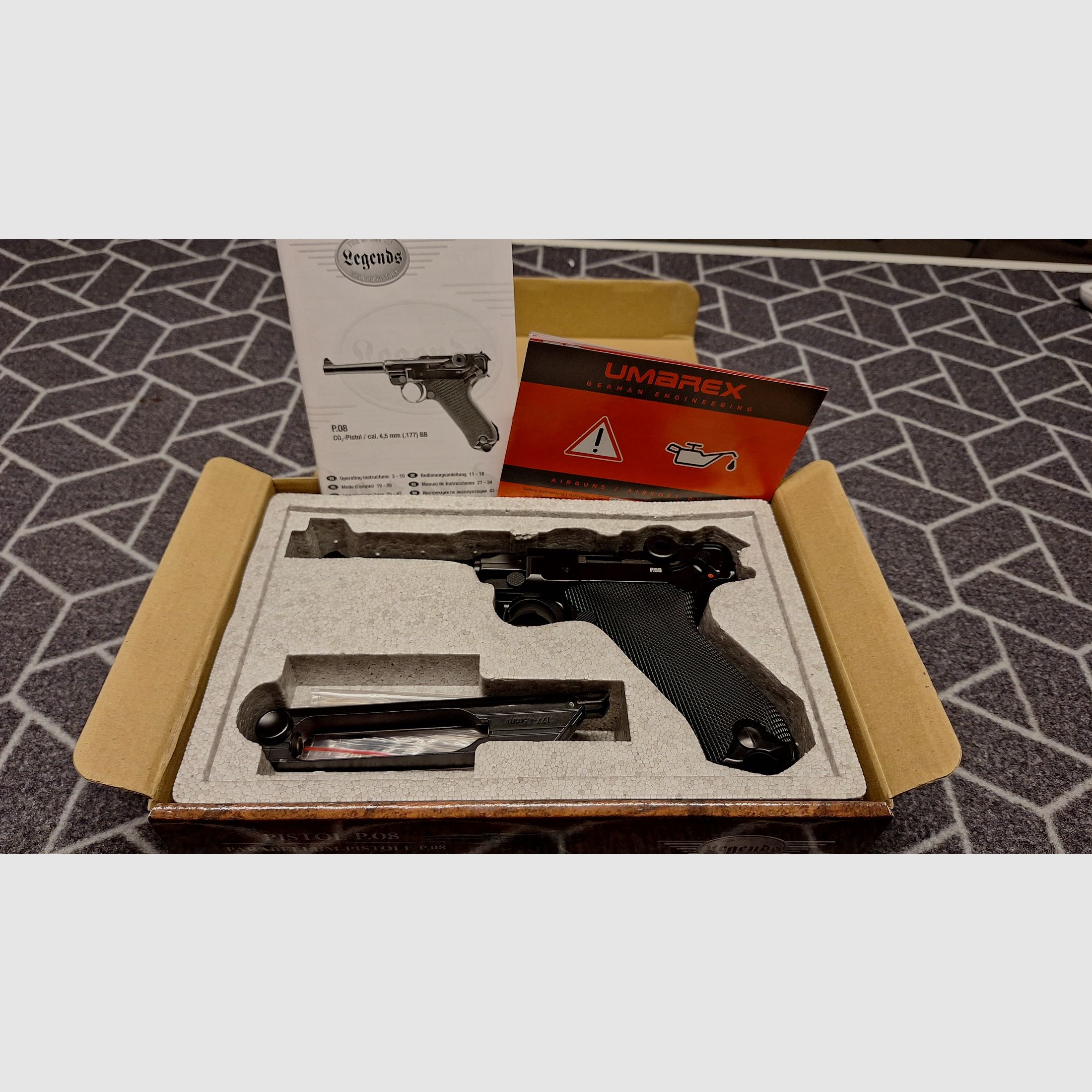 Legends Pistol P08 - 4.5 mm Co2 metal version blowback - NEW!