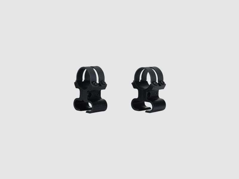 Weaver Steel Lock Tip-Off See-Thru Ring Mount 4-Screw Cap 3/8" Grooved Receiver matt schwarz 25,4mm