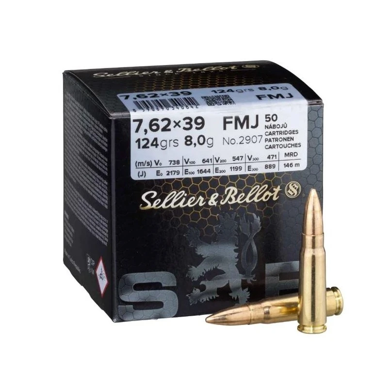 Amunicja 7,62x39 S&B FMJ 124GR op 50 szt