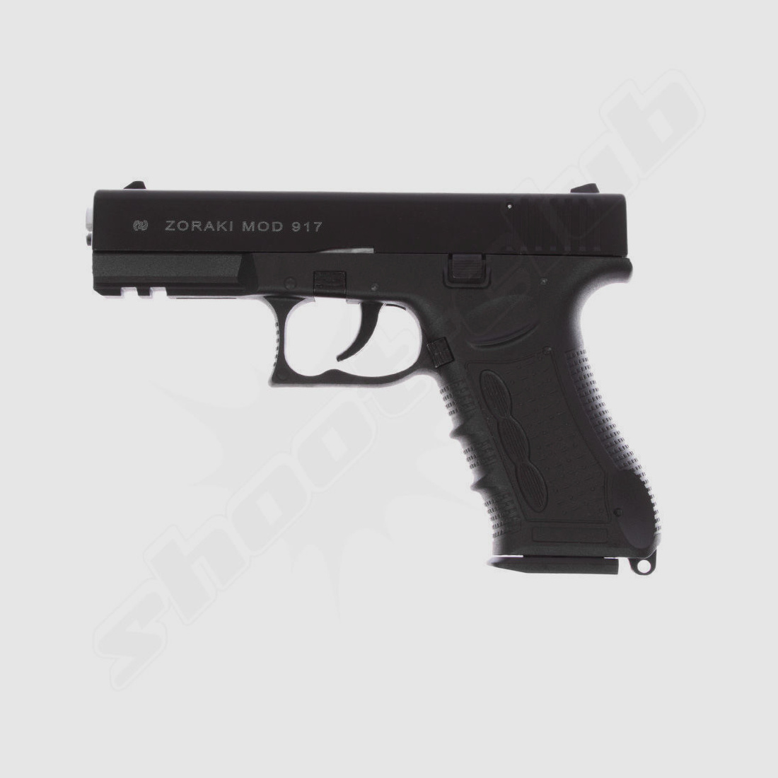 Zoraki 917 schwarz-chrom Schreckschusspistole 9 mm P.A.K. inkl. 50 Platzpatronen