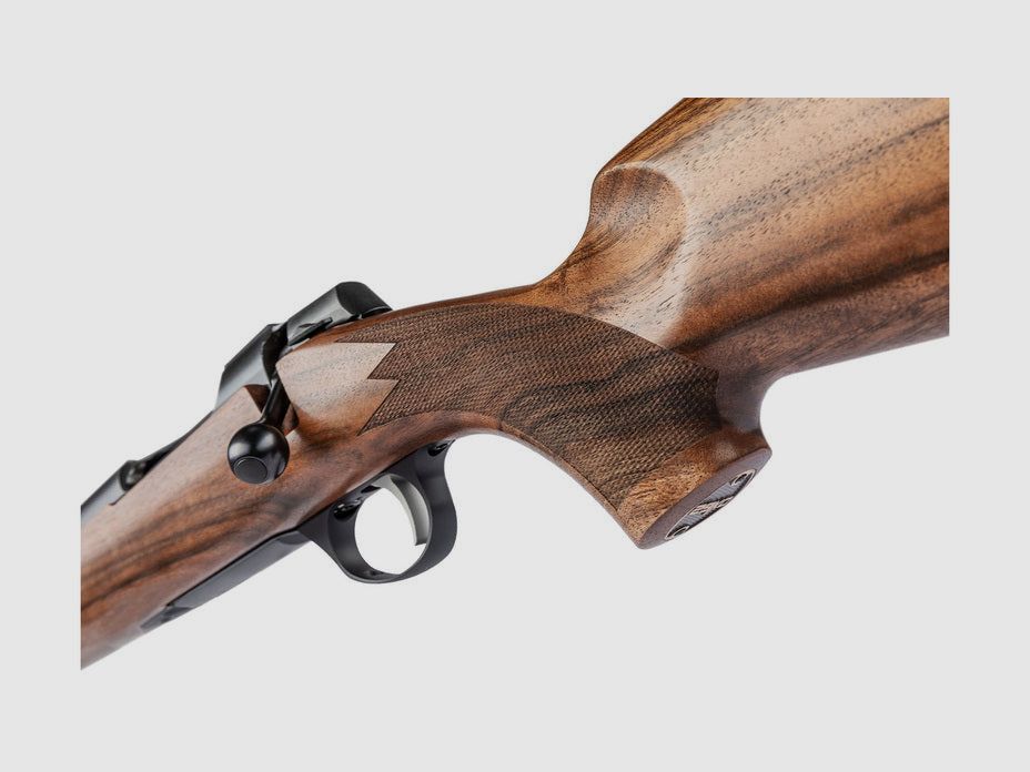 SAKO 90 HUNTER .375 H&H, Linksversion, schwarz, Lauflänge 24,5", Drall 12", S90 Abzug, 4 Schuss, geölter Holzschaft mit bayer. Backe, mit Visierung, Bild 4 von 5