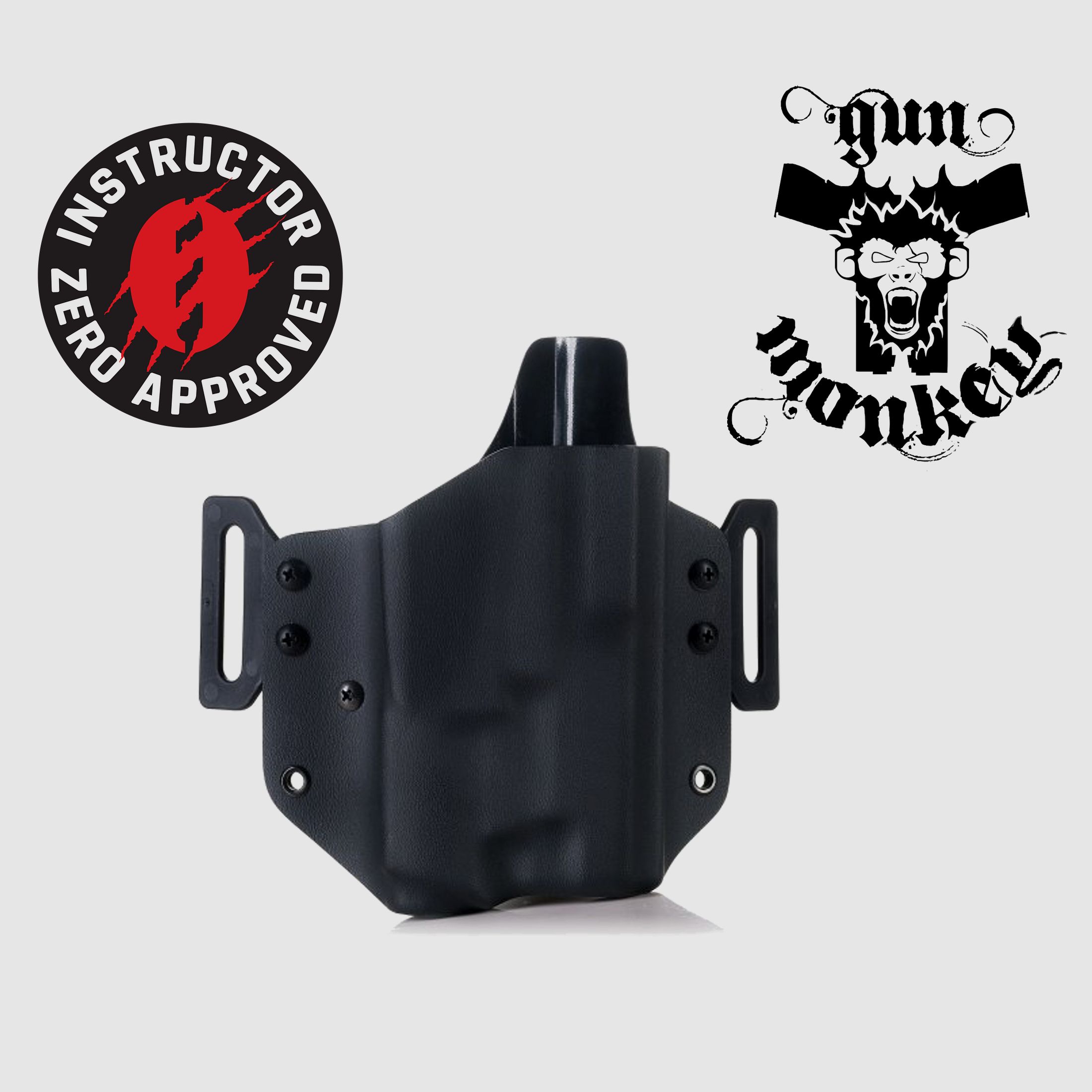 Falco OWB-holster voor CZ P-07, kydex, rechtshandig, riem 1,5"/40 mm, Olight PL Mini-zaklamp (C905), afbeelding 1 van 3