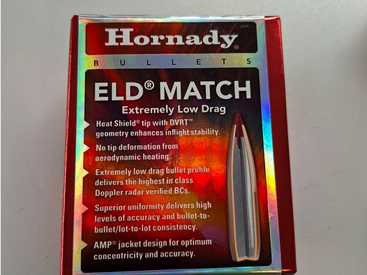 148 Stck. Hornady #26331   6.5 Creedmoor 140gr. ELD Match projectielen