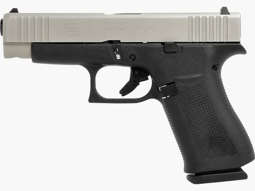 Glock pistol G48 Silver Slide FS 9mm Luger 4.17" / 106 mm 10+1, Compact Slimline