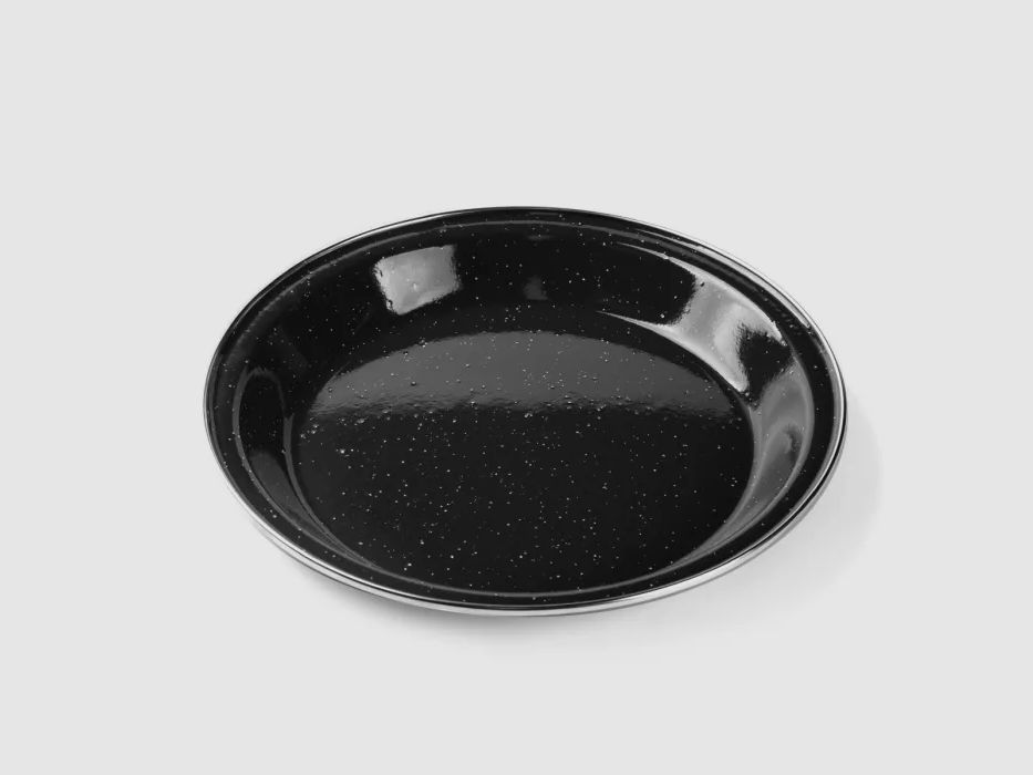 Small enamel camping dish set 3-piece in black