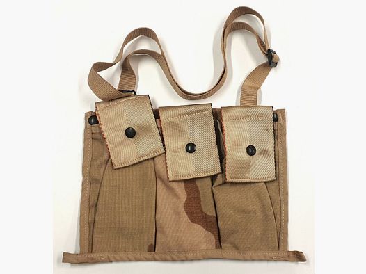Funda de revista/bandolera de revista Molle II, 6 revistas M16A2 camuflaje desértico