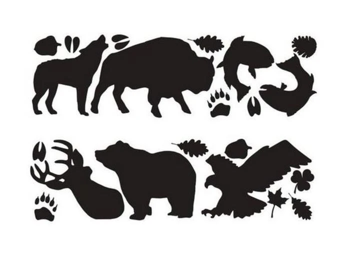Zwarte reparatiepatches voor kleding en jassen GearAid Tenacious Tape Gear Patches Wildlife
