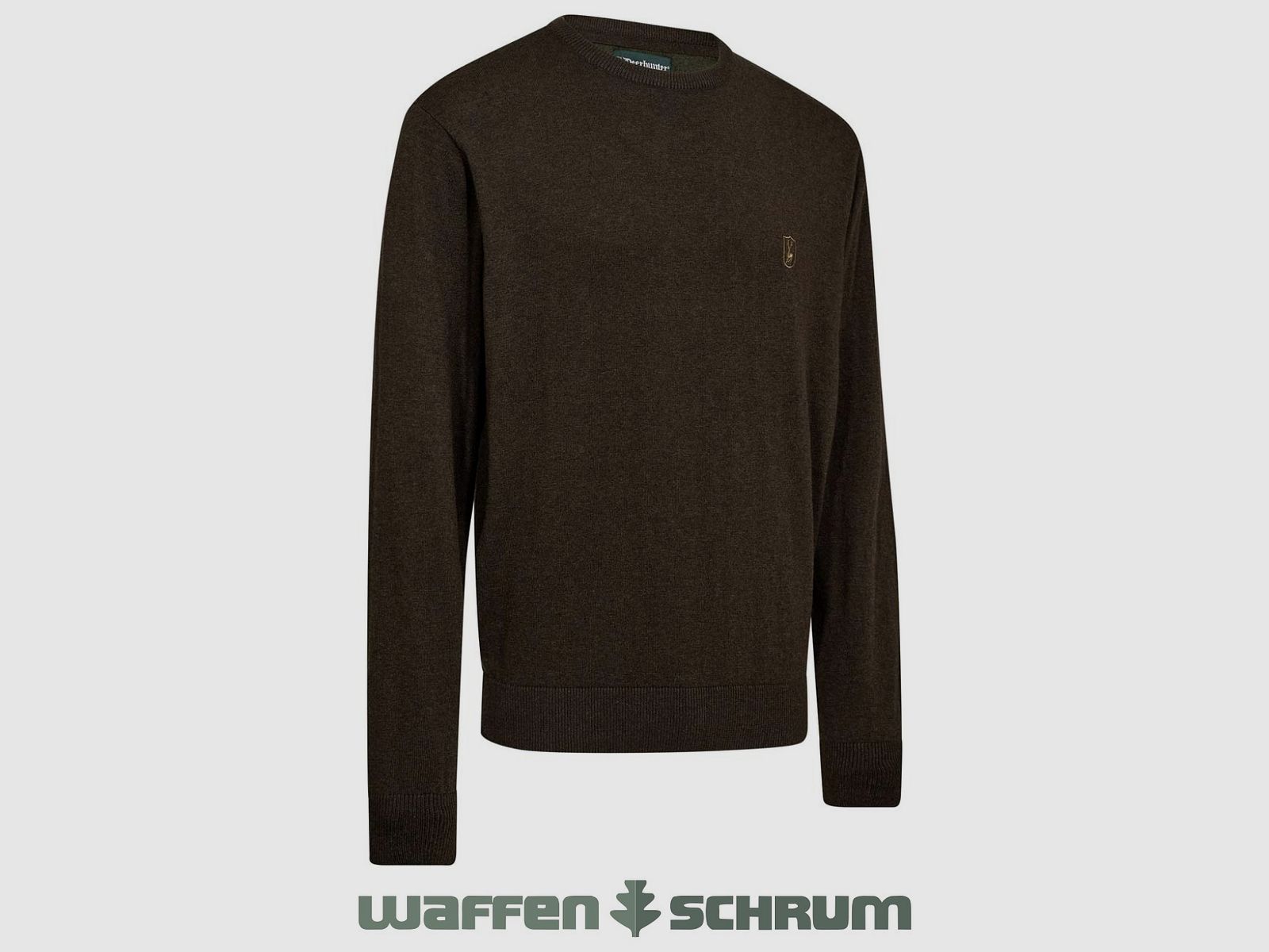 Deerhunter Pullover Harrington Ronde Hals Bruin Melange