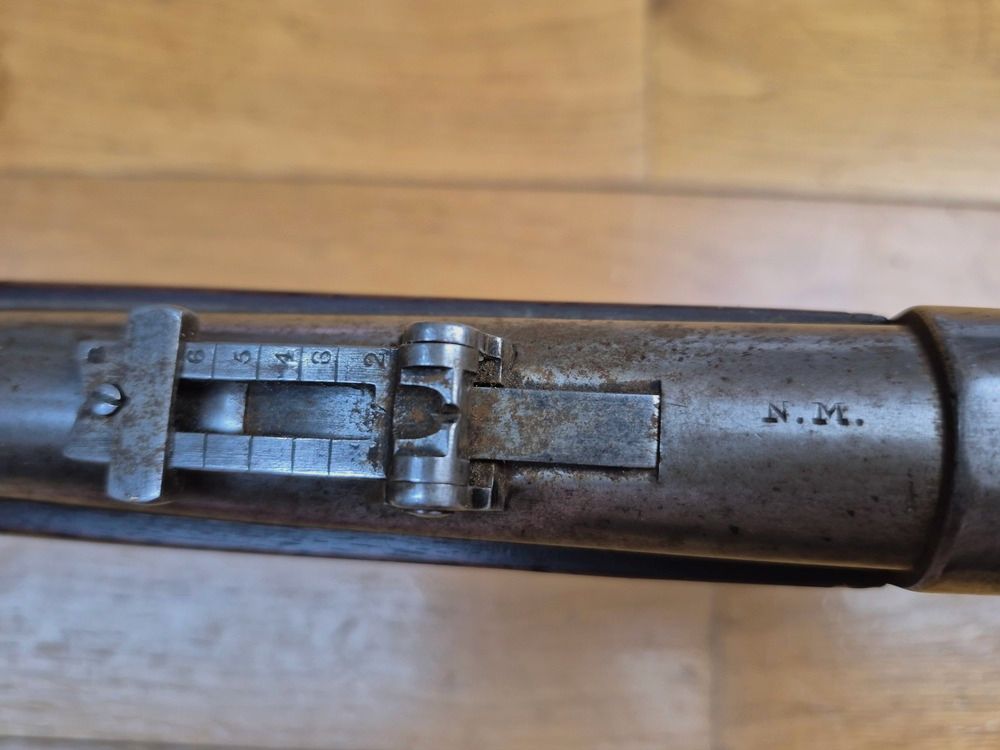 Sehr schöner und sehr seltener Spencer 1860 New Model – Kal. 56-50 – Herstellung Spencer Boston 1868 – Waffe der Francs-Tireurs und der Legion 1870-1871 – Sehr selten als Gewehr (1000/5000 Exemplare New Model) – TBE ++, Bild 28 von 41