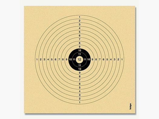 Krüger air rifle targets matte black 14x13.5cm à250