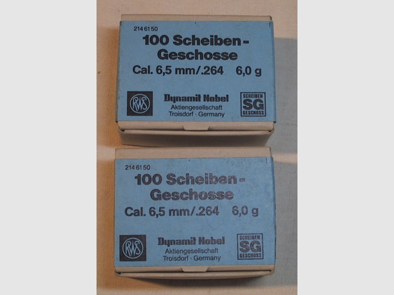 200 RWS Dyn.Nob. Geschosse Kal.6,5mm --6,0g