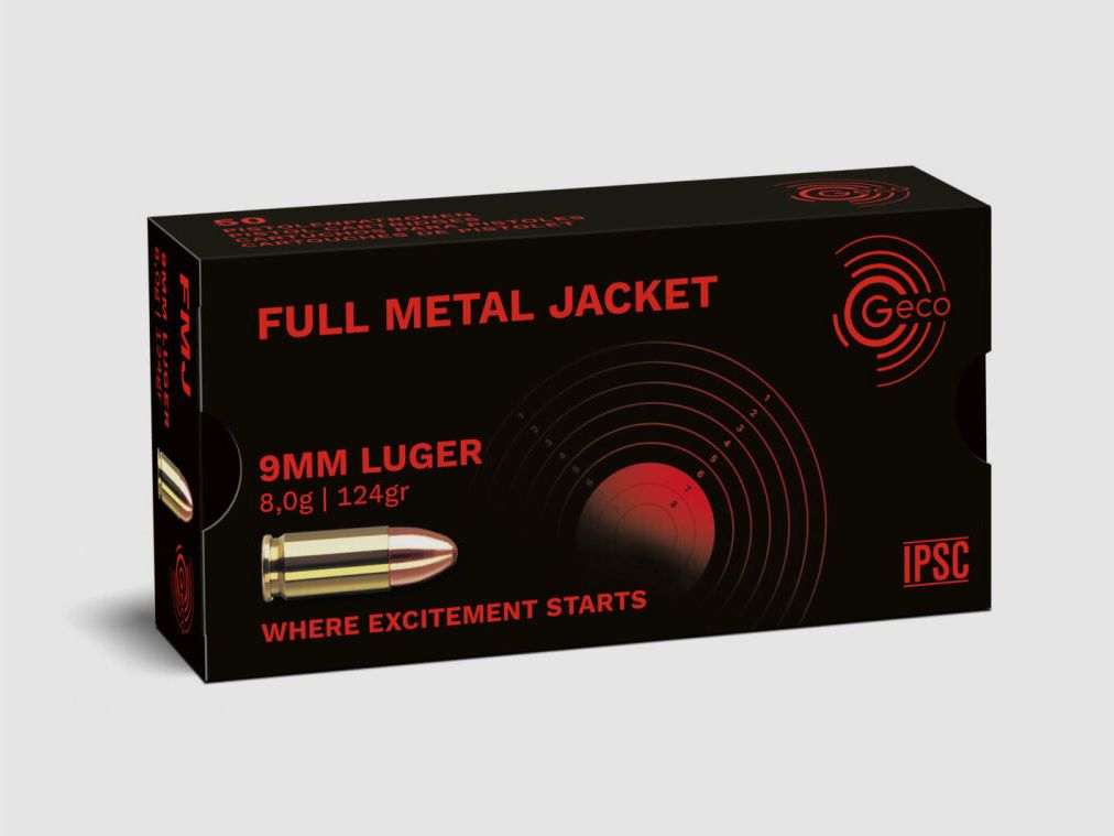 Geco 9mm Luger FMJ 124grs / 8,0g