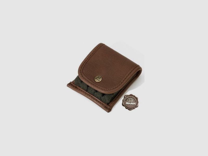 Étui de patron AKAH en loden et cuir de wapiti