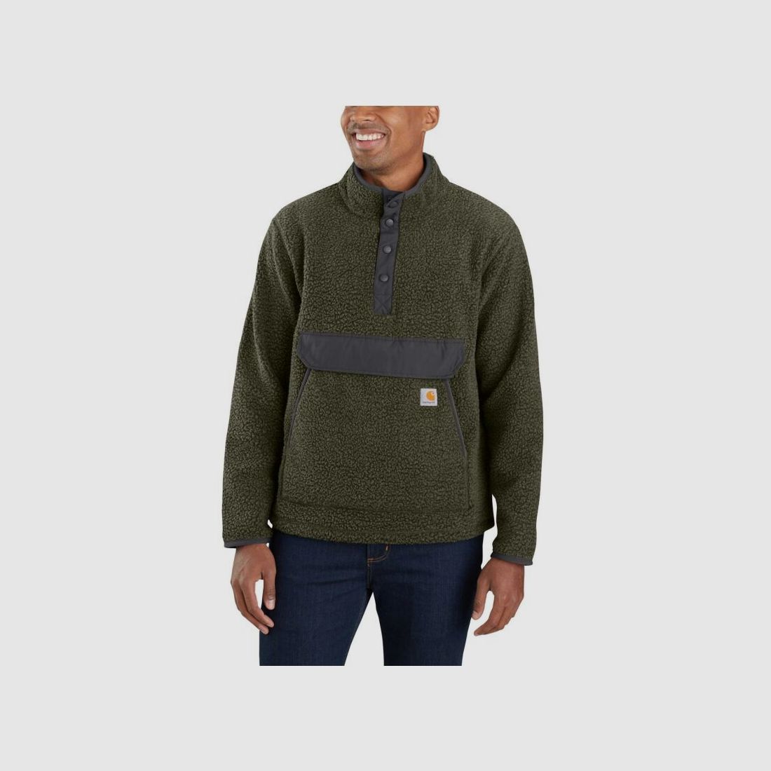 Carhartt Herren Fleece Pullover Relaxed Fit Basil Heather