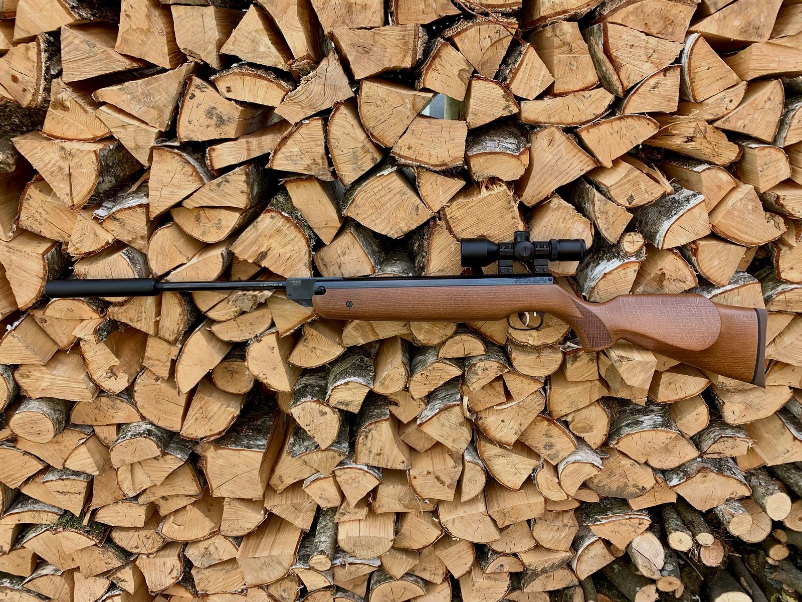 Weihrauch HW 80 K con silenziatore calibro 4,5 mm e cannocchiale 3-9x40 compatto