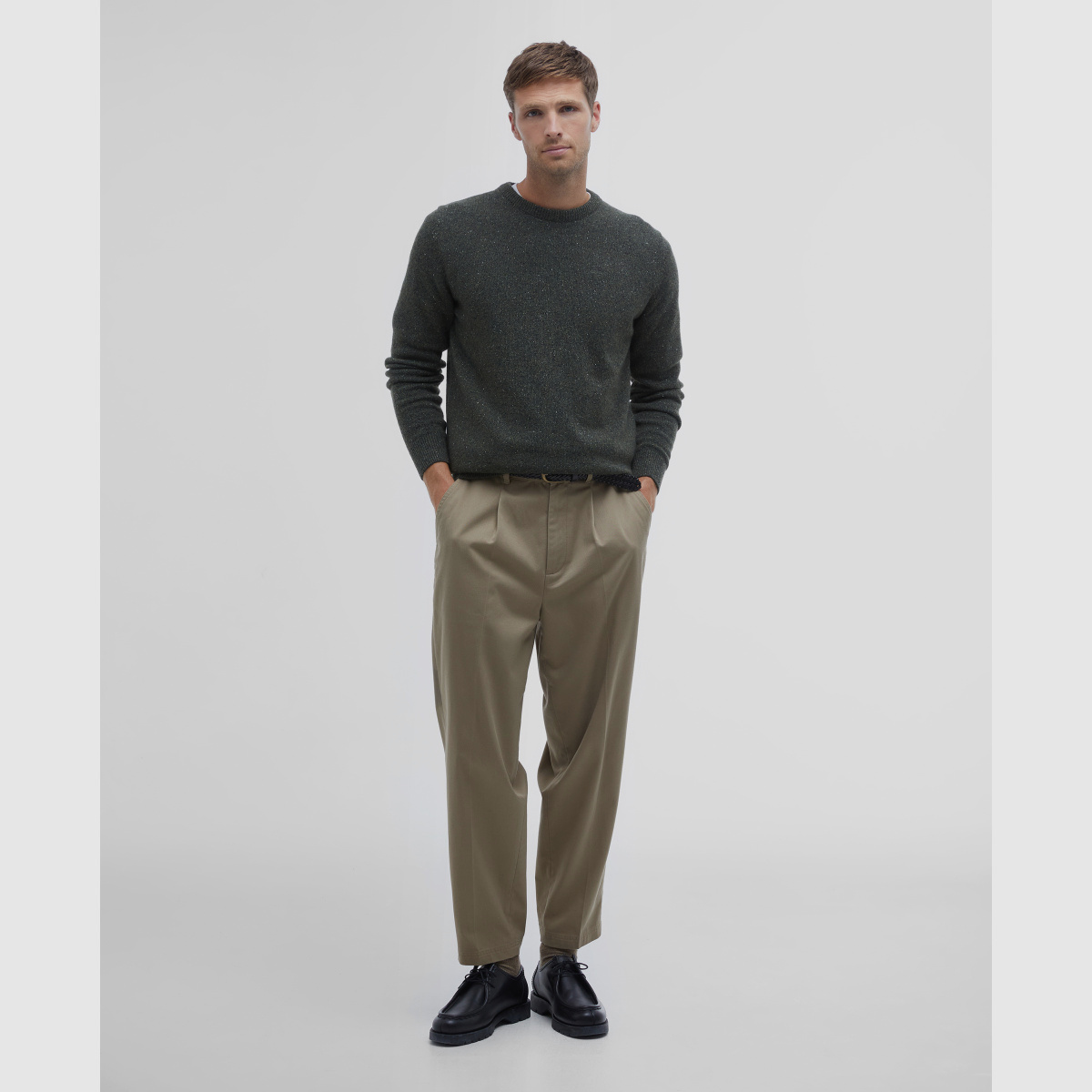 BARBOUR Essential Pullover Tisbury Dark Seaweed