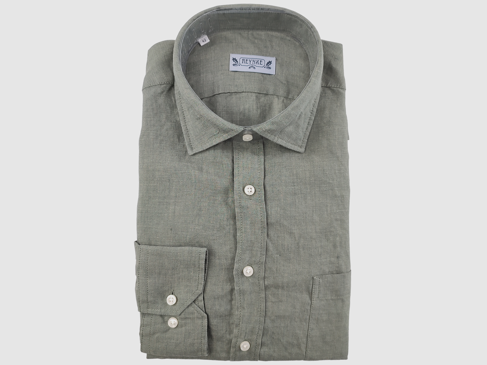REYNKE Leinenhemd olive