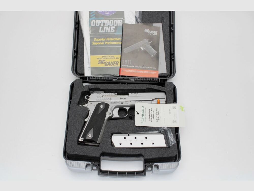 Pistole SigSauer 1911 Stainless Target 45ACP inkl Koffer #:15475 Pfandversteigerung 17.7.25