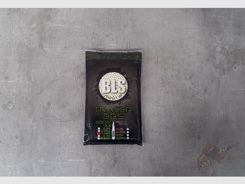 BLS Airsoft Bio Tracer BB`s 0.28g "Glow in the Dark" (3500 Stück) - Leuchtspur Grün