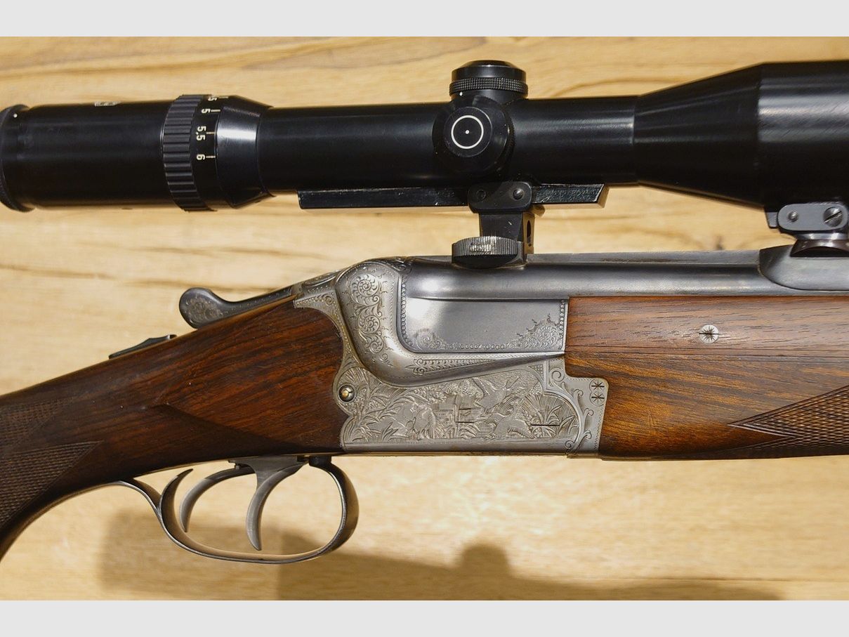 Bockbüchsflinte Merkel Mod. 211/251 Cal. 7x65R 12/70 WL12/70 Schmidt und Bender