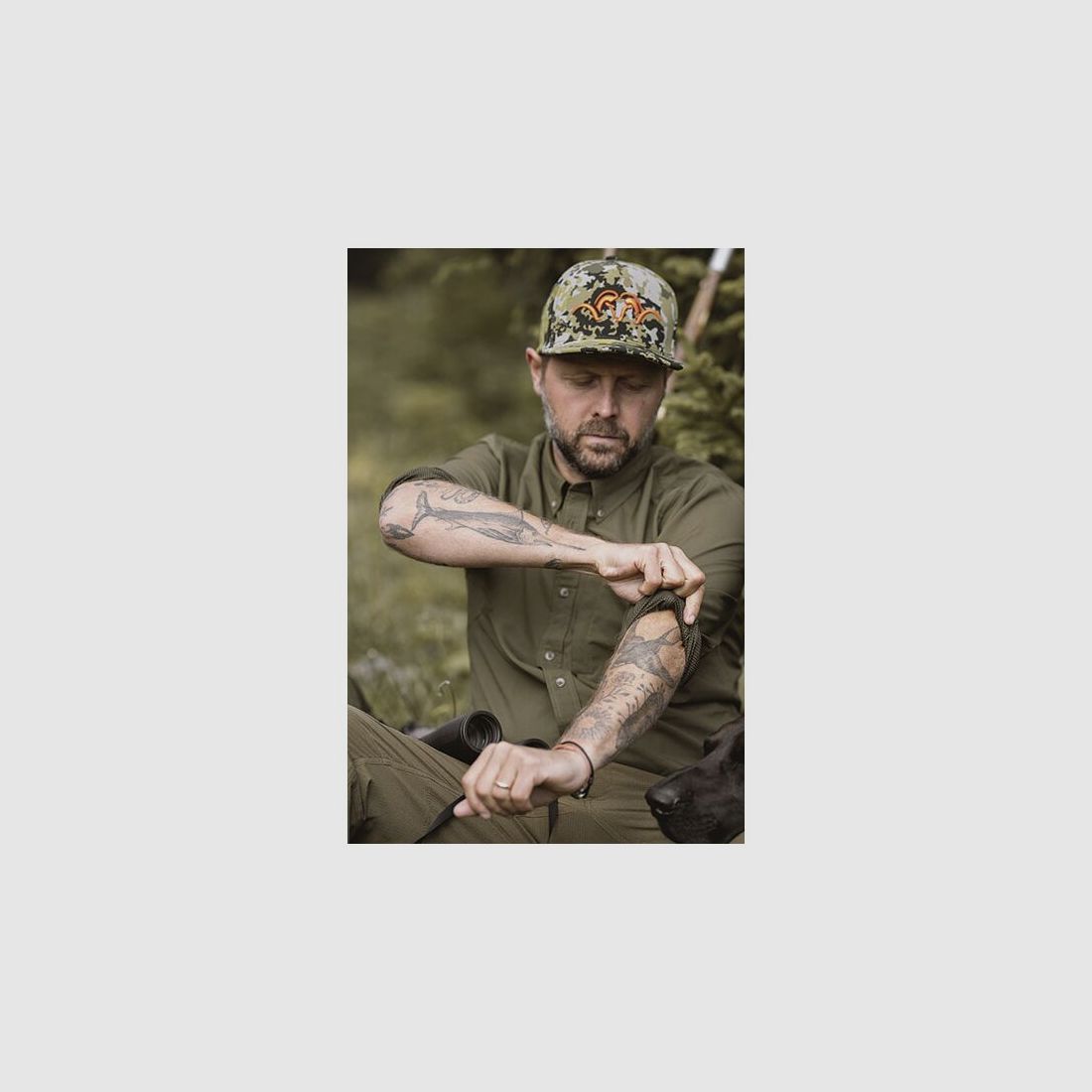 Blaser Herren AirFlow Hemd dunkel oliv