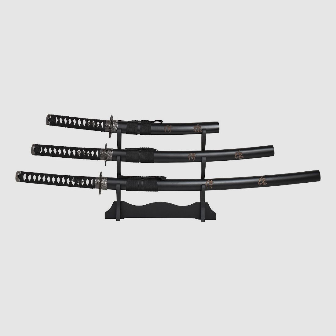 Samuraischwert Garnitur Black 4 tlg.