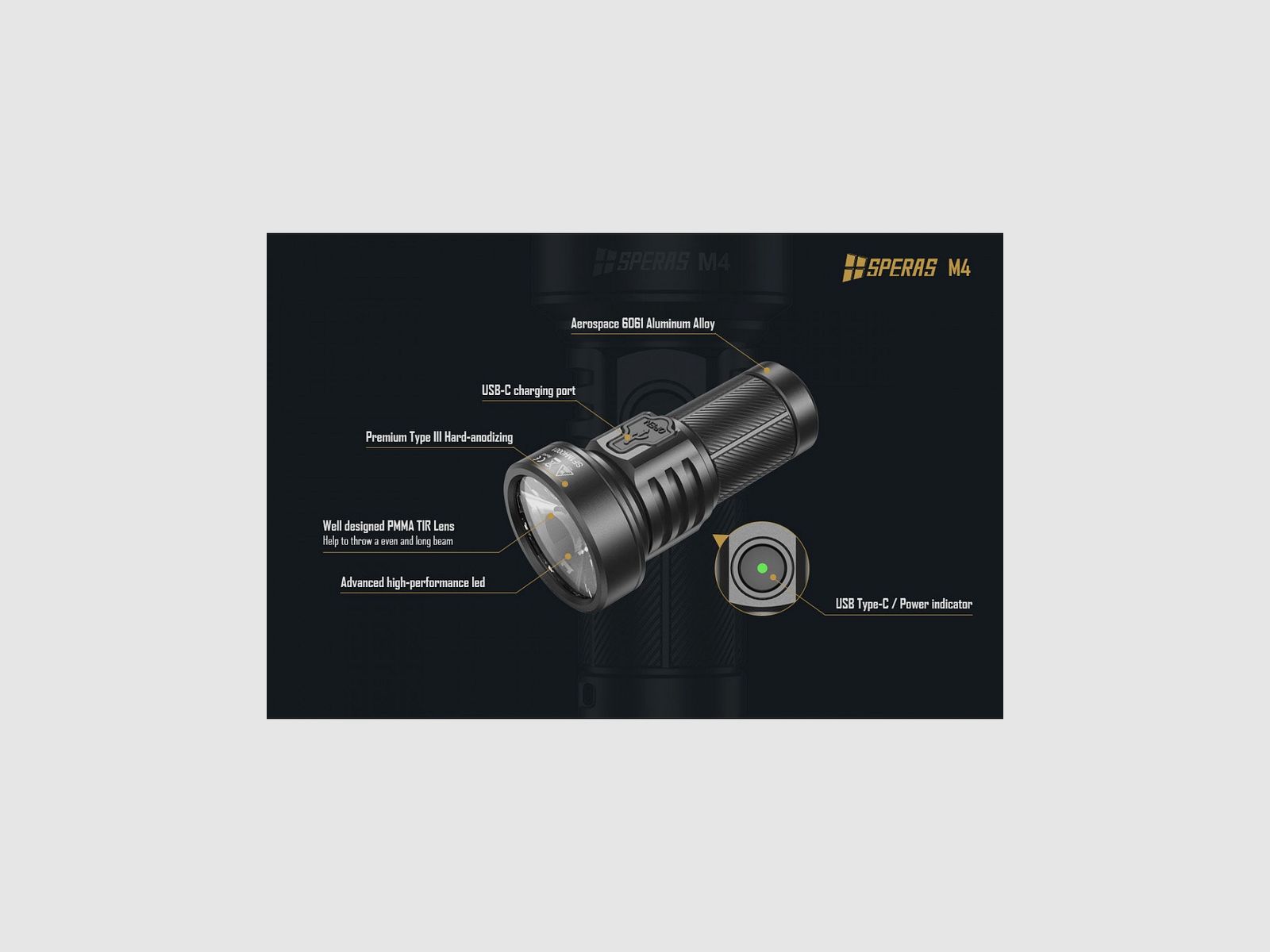SPERAS TORCIA M4 MINI 652M 1320LM USB-C, Bild 10 von 15