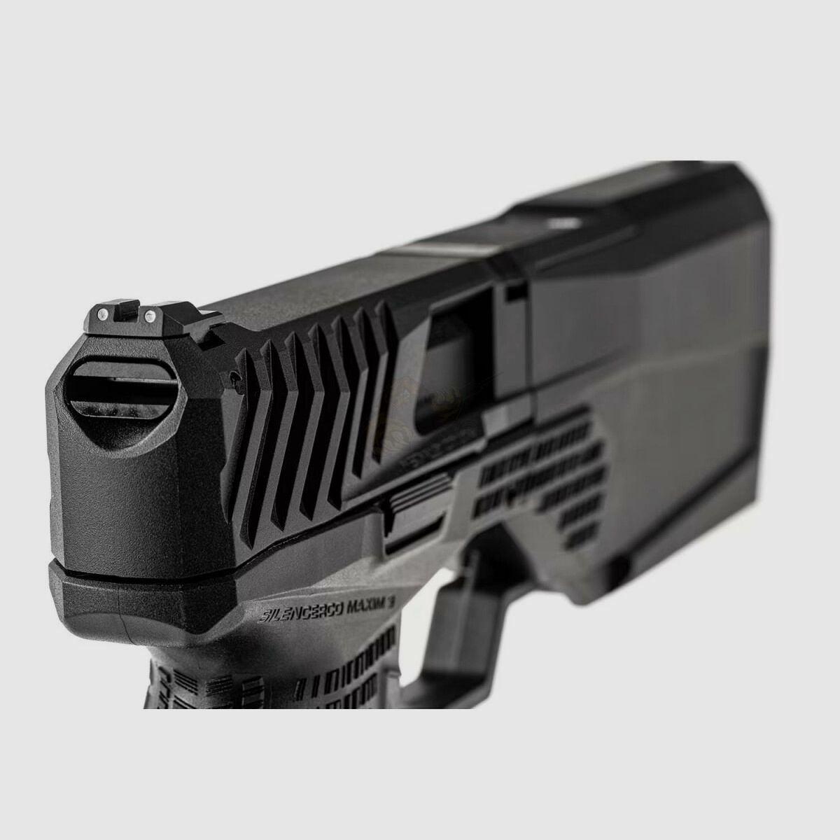 SilencerCo Maxim 9 CO2 Blowback Airsoft Pistole in Schwarz von Krytac