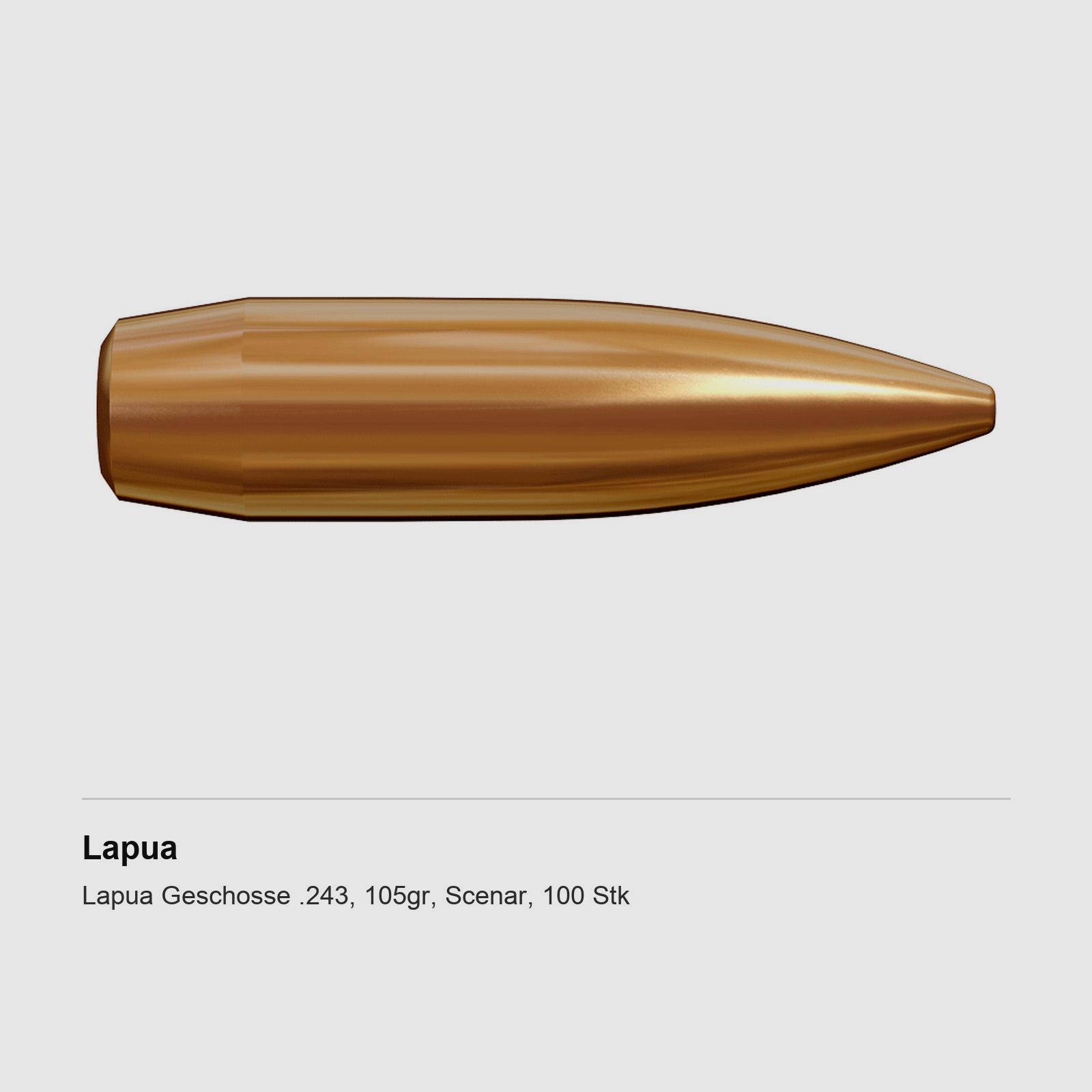 Lapua Bullets .243, 105gr, Scenar, 100 pcs