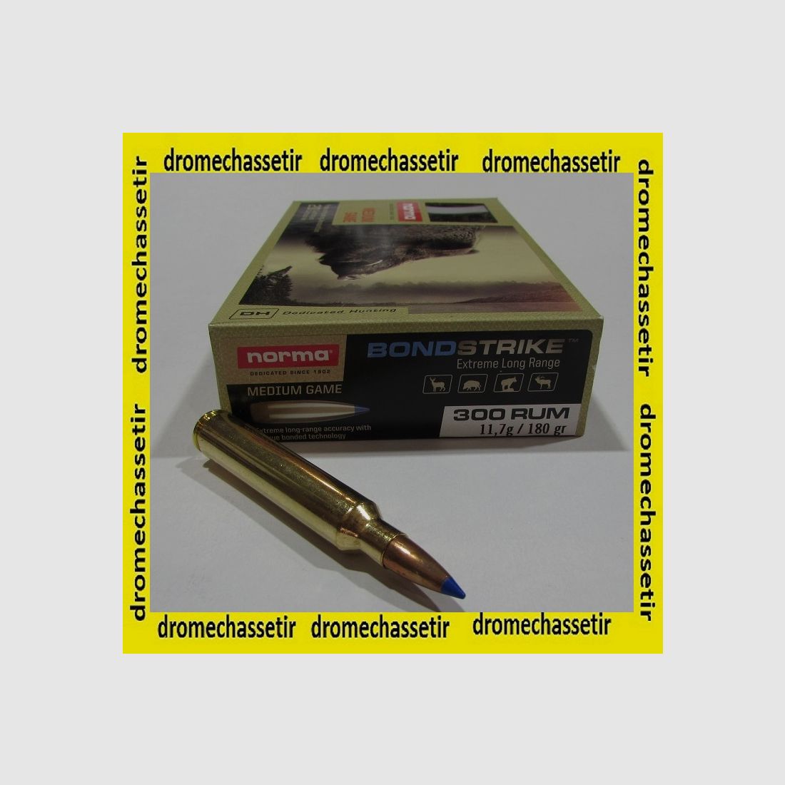 Box mit 20 Patronen Kaliber 300 RUM Norma Bondstrike Extreme 180 grains 21076102