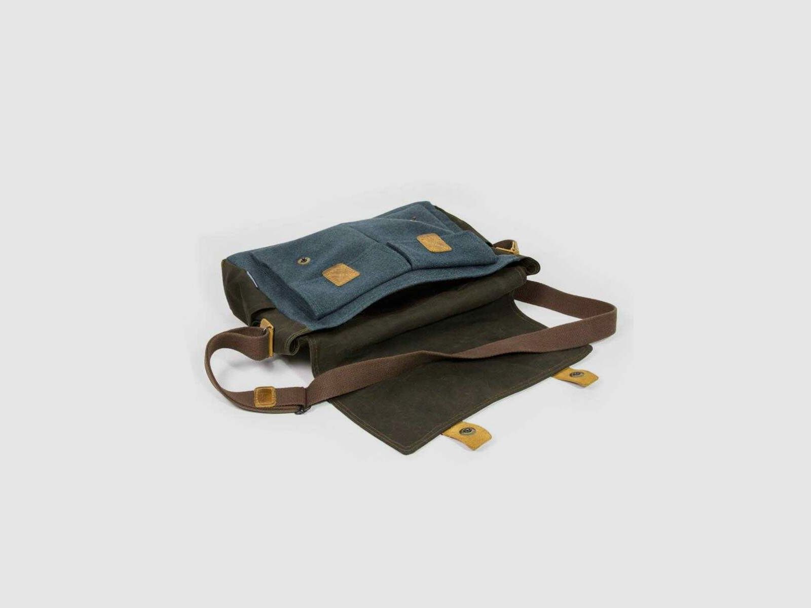 STEINKAUZ sac en Waxcotton/Loden "Landeck", Petrol/Wax-Olive, image 3 sur 3