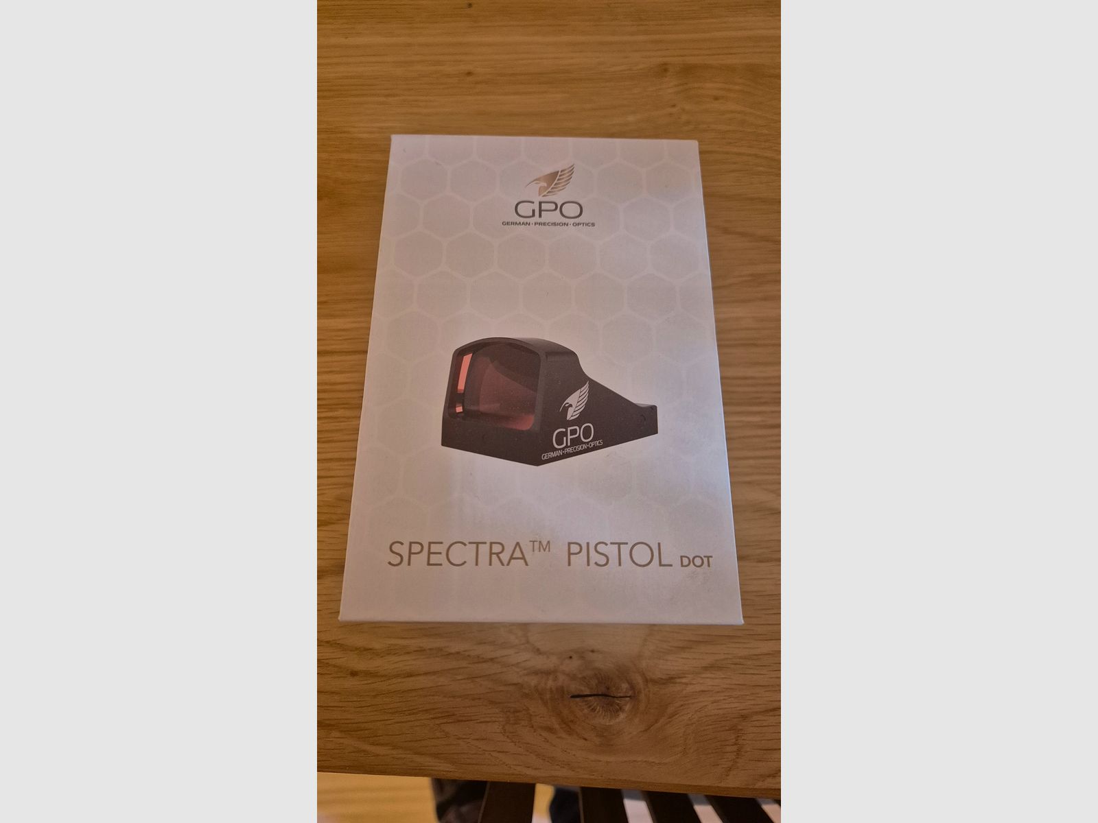 GPO (German Precision Optics) SPECTRA Pistol Dot red dot sight new & unused in original packaging, imagen 1 de 2